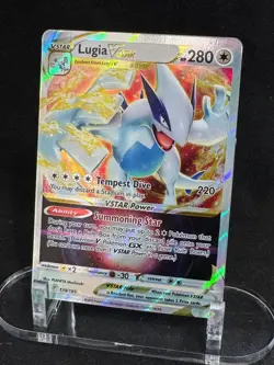 Lugia VSTAR 139/195 Holo VSTAR Rare Silver Tempest Pokemon Near Mint - Image 1