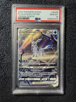 2023 POKEMON SWSH CROWN ZENITH #GG40 GLACEON VSTAR PSA 10 - Image 1