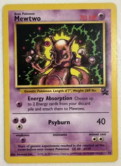 Pokemon TCG | Mewtwo #14 | WOTC Black Star Promo | LP - Image 1