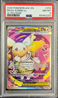 2026 POKEMON ASCENDED HEROES EN MEGA AUDION ex ULTRA RARE #253 - PSA 8 - Image 1