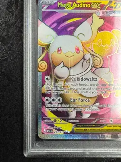 2026 POKEMON ASCENDED HEROES EN MEGA AUDION ex ULTRA RARE #253 - PSA 8 - Image 4