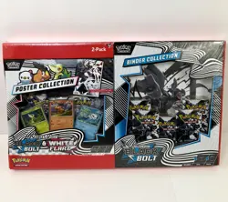 Pokemon TCG Black Bolt & White Flare Binder + Poster Box Booster Promo - Image 1