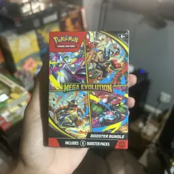Pokemon TCG Mega Evolutions Booster Bundle New And Sealed (6 Packs) - Image 1