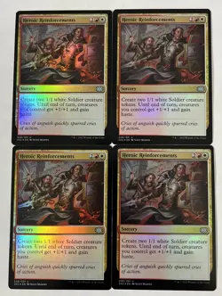 MTG Heroic Reinforcements x4 Foil Double Masters 2022 226/331 Playset - Image 1