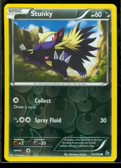 Pokemon STUNKY 54/106 - XY Flashfire Rev Holo - MINT - Image 1