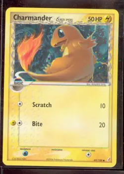 Pokemon CHARMANDER 49/100 - Crystal Guardians - - NEAR MINT - Image 1