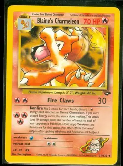 Pokemon BLAINE'S CHARMELEON 31/132 Gym Challenge - NEAR MINT - Image 1