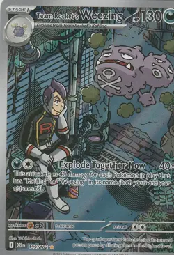 Pokemon TCG Team Rocket's Weezing - 199/182 - SV10: Destined Rivals (DRI) NM - Image 1