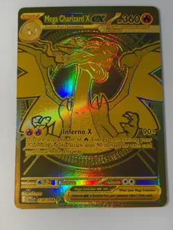 Pokemon TCG: Mega Charizard X EX 130/094 Gold Pack Fresh - Image 1