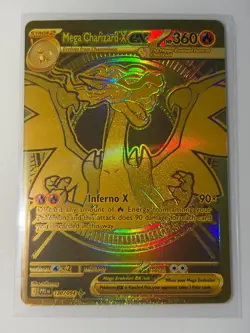 Pokemon TCG: Mega Charizard X EX 130/094 Gold Pack Fresh - Image 3