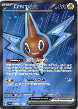 Rotom ex 111/094 Ultra Rare Phantasmal Flames Pokemon Near Mint - Image 1