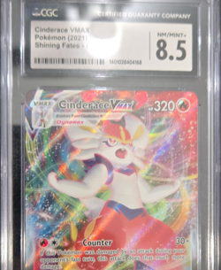 Cinderace VMAX CGC 8.5 Pokemon Shining Fates 019/072 Ultra Rare Holo EN - Image 1