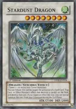 Stardust Dragon - DP08-EN014 - Super Rare - 1st Edition - Lightly Played - Image 1