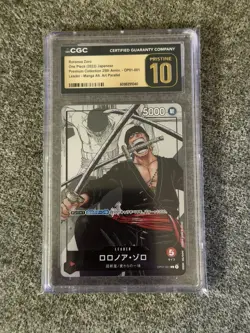 One Piece Roronoa Zoro OP01-001 (25th Anniversary Collection) JP CGC 10 Pristine - Image 1