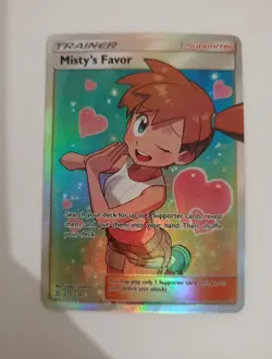 Misty's Favor 235/236 Unified Minds Full Art Trainer Ultra Rare Pokemon Card New - Image 1