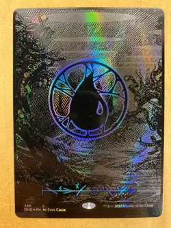 MTG 1x OIL SLICK RAISED FOIL Island 366 Phyrexia All Will Be One Magic the x1 NM - Image 1