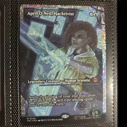 April O'Neil, Hacktivist (0292) (Showcase)(Fracture Foil) TMNT MTG - Image 1