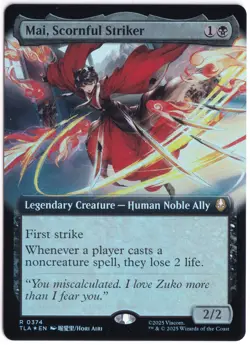 Mai, Scornful Striker (Rare Extended Art) 0374 - Avatar: The Last Airbender Holo - Image 1