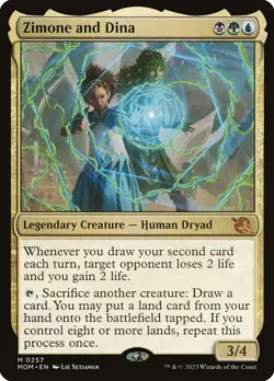 MOM ZIMONE AND DINA 1x Rare Magic March of the Machine MTG NM - Image 1