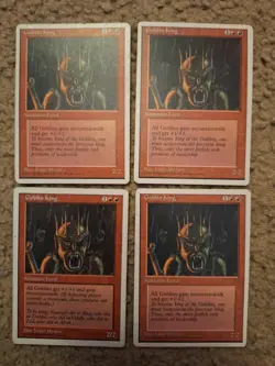 MTG Magic the Gathering 4x Goblin King (Playset) - Anthologies/4th Edition MP - Image 1