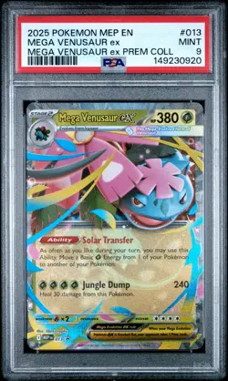 PSA 9 MEGA VENUSAUR EX #013 BLACK STAR PROMO 2025 POKEMON COLLECTION - Image 1