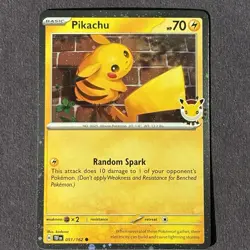 Pokemon Pikachu Temporal Forces 051/162 Cosmos Holo Promo Near Mint - Image 2