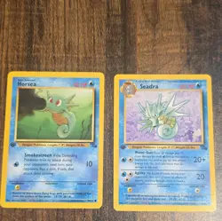 Pokemon TCG Base Set Vintage Lot - 1st Edition Horsea 49/62 & Seadra 42/62 - Image 1