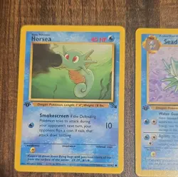 Pokemon TCG Base Set Vintage Lot - 1st Edition Horsea 49/62 & Seadra 42/62 - Image 2