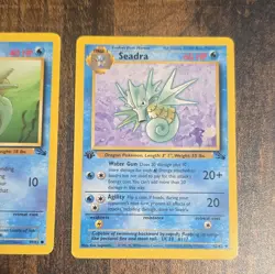 Pokemon TCG Base Set Vintage Lot - 1st Edition Horsea 49/62 & Seadra 42/62 - Image 3