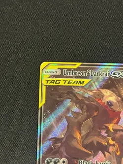 FULL ART Umbreon & Darkrai GX ULTRA RARE Tag Team SM241 Pokemon Holo Promo - LP+ - Image 2