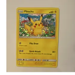 Pokemon Pikachu 004/012 McDonald's 2018 Holo Promo TCG EN HP60 - Image 1