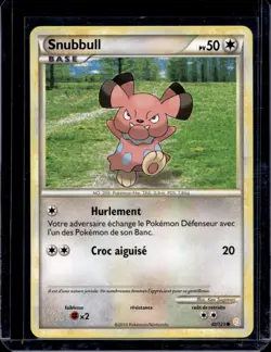 Snubbull - 82/123 / HeartGold SoulSilver NM 2010 FRENCH / Pokemon TCG - Image 1