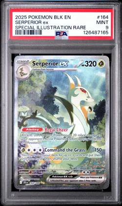 Pokemon Black Bolt Serperior ex Special Illustration Rare 164/086 PSA 9 - Image 1