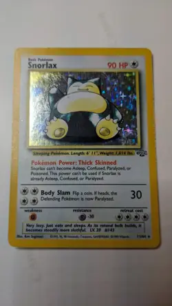 Snorlax Holo Rare 11/64 TCG Jungle Unlimited LP Vintage Pokemon Card - Image 1