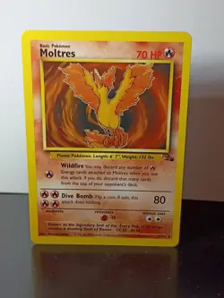 Pokemon TCG Moltres 27/62 Fossil Regular Rare - Image 1