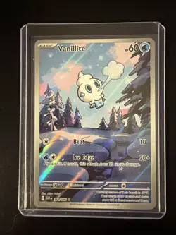 Pokemon TCG Vanillite 111/086 Illustration Rare Sv: White Flare Holo Near Mint - Image 1