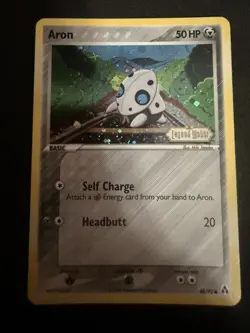 Pokemon TCG 2006 Ex Legend Maker Aron 48/92 Stamped Reverse Holo Foil MP - Image 1