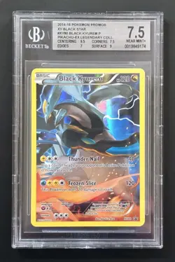 Pokemon Black Kyurem XY80 XY Holo Black Star Promo Beckett 7.5 Near Mint+ - Image 1