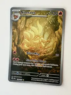 Pokemon TCG Ninetales Obsidian Flames Full Art Illustration 199/197 Never Played - Image 1