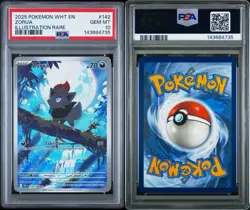 2025 POKEMON WHT EN-WHITE FLARE ILLUSTRATION RARE #142 ZORUA PSA 10 - Image 3