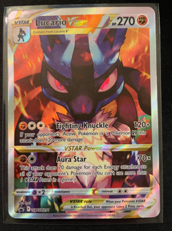 Lucario VSTAR Sword & Shield Promo SWSH291 Holo Promo Pokemon Card - Heavy Play - Image 1