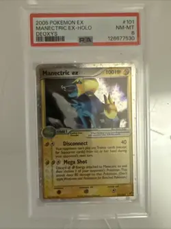 PSA 8 Manectric ex-Holo Deoxys 101/107 Graded Pokemon Card - Image 1