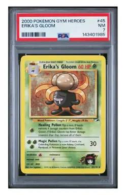 2000 POKEMON GYM HEROES ERIKA'S GLOOM 45 PSA 7 - Image 1