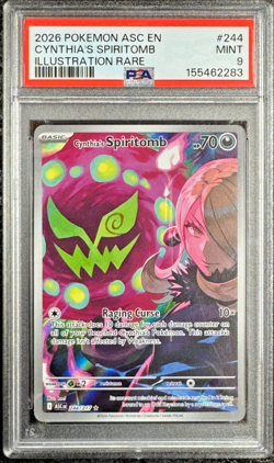 2026 POKEMON ASC EN CYNTHIA'S SPIRITOMB ILLUSTRATION RARE #244 💎 PSA 9 - Image 1
