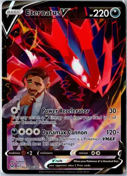 Pokemon Card - Eternatus V TG21/TG30 Lost Origin Trainer Gallery V Rare Holo NM - Image 1