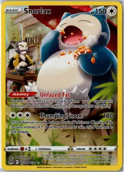 Pokemon Card - Snorlax TG10/TG30 Lost Origin Trainer Gallery Holo NM - Image 1
