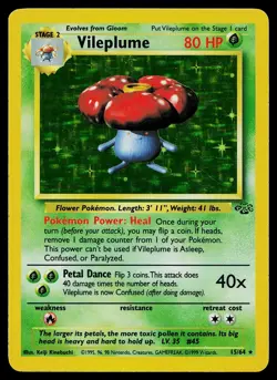Pokemon Card - Vileplume Jungle 15/64 Holo Rare - Image 1