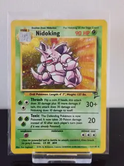 Pokemon TCG Nidoking Base Set 2 11/130 Holo Rare EX - Image 1