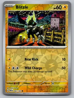 Blitzle 062/182 Common Paradox Rift Pokemon Reverse Holo Near Mint - Image 1