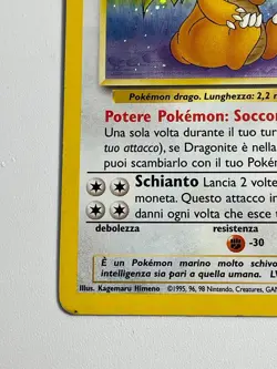 Dragonite 4/62 Fossil Holo Rare Pokemon Card Italian - Image 4